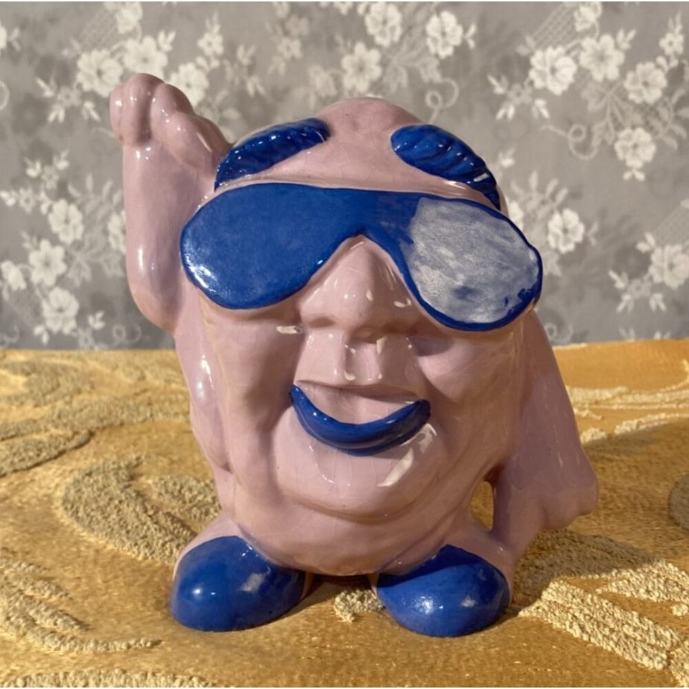 Vintage 80s California Raisins Porcelain Figure Hand Painted Retro Nostalgia